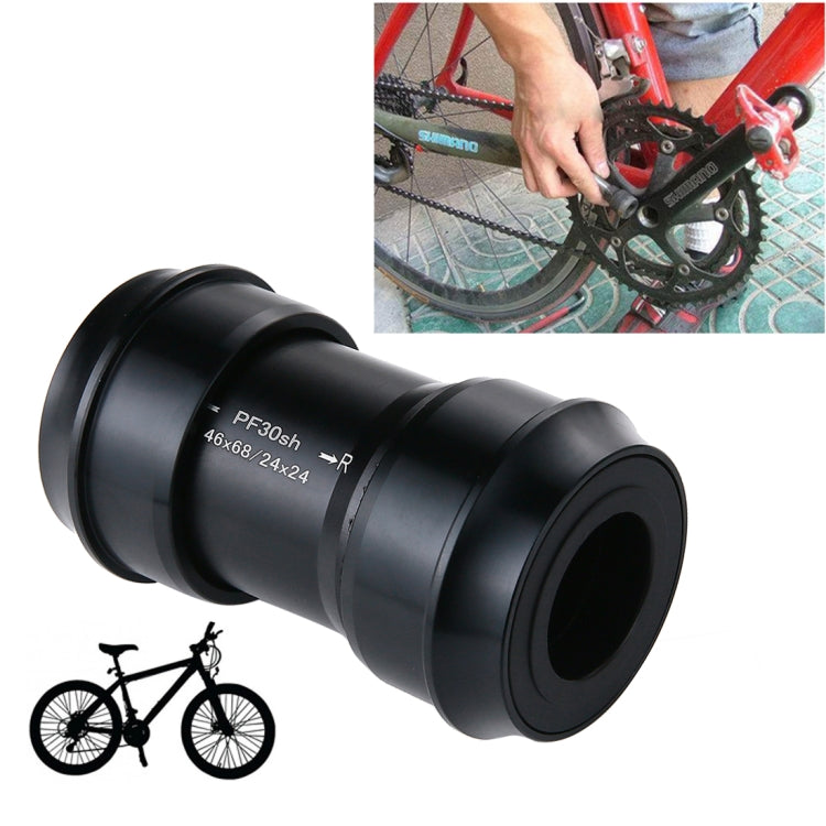 PF30 Press Fit Style Bottom Bracket Fits 68-73mm for SHIMANO, Prowheel, SRAM GXP Mountain Bike (Black) - Bottom Brackets by PMc TechLife | Online Shopping South Africa | PMc TechLife | Buy Now Pay Later Mobicred