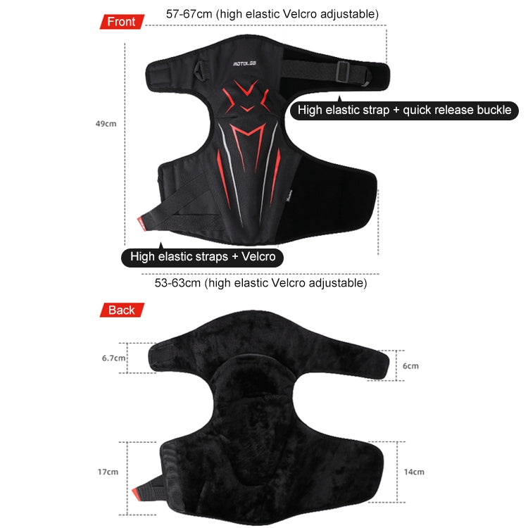 MOTOLSG 2 in 1 Knee Pads Motorcycle Bicycle Riding Warm Fleece Soft Protective Gear with CE Protector (Black Red) - Protective Gear by MOTOLSG | Online Shopping South Africa | PMC TechLife | Buy Now Pay Later Mobicred