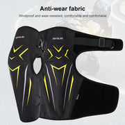 MOTOLSG 2 in 1 Knee Pads Motorcycle Bicycle Riding Warm Fleece Soft Protective Gear with CE Protector (Black White)