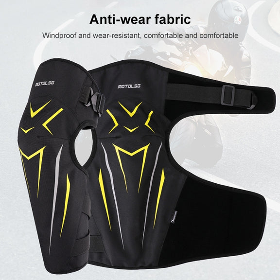 MOTOLSG 2 in 1 Knee Pads Motorcycle Bicycle Riding Warm Fleece Soft Protective Gear with CE Protector (Black White)