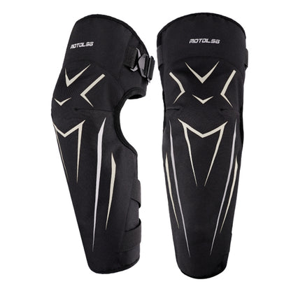 MOTOLSG 2 in 1 Knee Pads Motorcycle Bicycle Riding Warm Fleece Soft Protective Gear (Black White) - free shipping - PMC Jewellery - Order now!