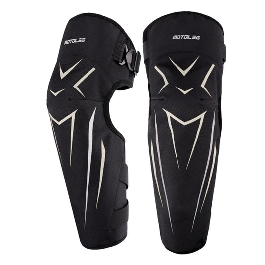 MOTOLSG 2 in 1 Knee Pads Motorcycle Bicycle Riding Warm Fleece Soft Protective Gear (Black White) - free shipping - PMC Jewellery - Order now!