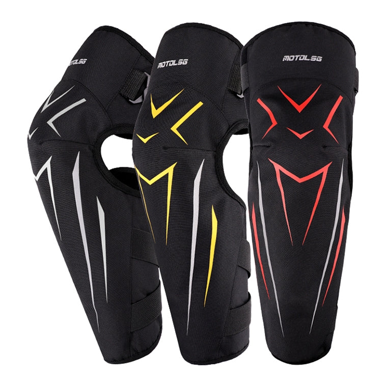 MOTOLSG 2 in 1 Knee Pads Motorcycle Bicycle Riding Warm Fleece Soft Protective Gear (Black Yellow) - free shipping - PMC TechLife - Order now!