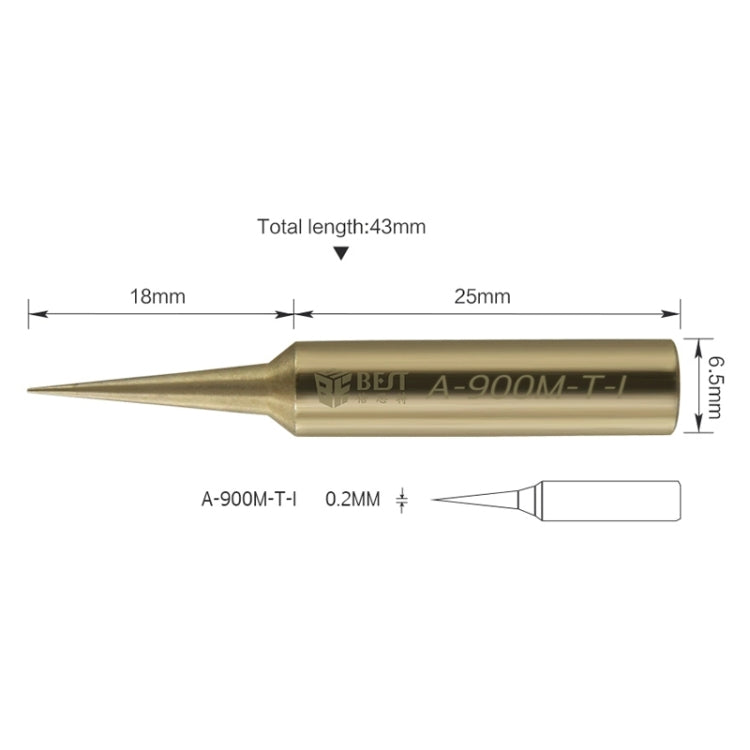 10 PCS BEST Pure Copper Low Temperature Soldering Iron Tip Special for Welding Fly Jump Wire A-900M-T-I - free shipping - PMC Jewellery - Order now!