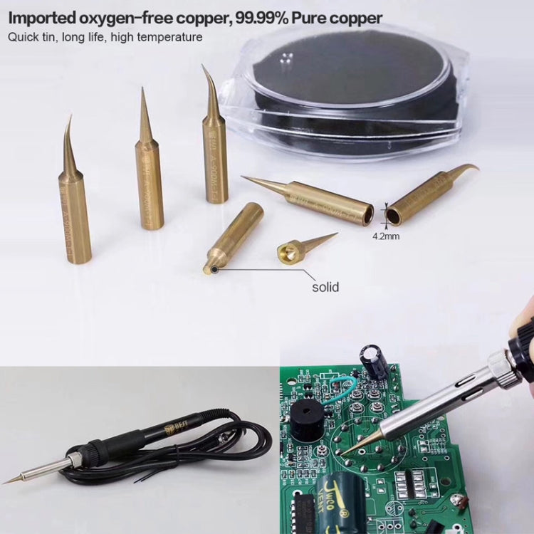 10 PCS BEST Pure Copper Low Temperature Soldering Iron Tip Special for Welding Fly Jump Wire A-900M-T-I - free shipping - PMC Jewellery - Order now!