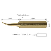 10 PCS BEST Pure Copper Low Temperature Soldering Iron Tip Special for Welding Fly Jump Wire A-900M-T-IS