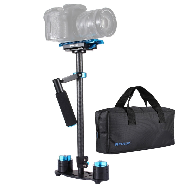 PULUZ 38.5-61cm Carbon Fibre Handheld Stabilizer for DSLR & DV Digital Video & Cameras, Load Range: 0.5-3kg(Blue) - free shipping - PMC TechLife - Order now!
