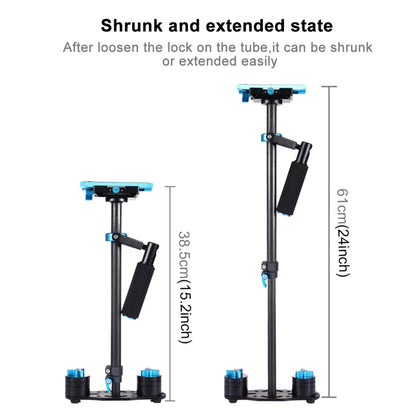 PULUZ 38.5-61cm Carbon Fibre Handheld Stabilizer for DSLR & DV Digital Video & Cameras, Load Range: 0.5-3kg(Blue) - free shipping - PMC Jewellery - Order now!
