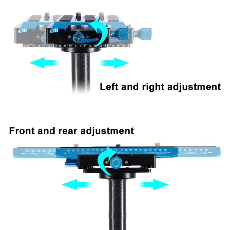 PULUZ 38.5-61cm Carbon Fibre Handheld Stabilizer for DSLR & DV Digital Video & Cameras, Load Range: 0.5-3kg(Blue) - free shipping - PMC Jewellery - Order now!
