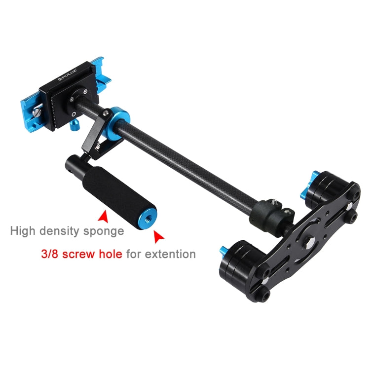 PULUZ 38.5-61cm Carbon Fibre Handheld Stabilizer for DSLR & DV Digital Video & Cameras, Load Range: 0.5-3kg(Blue) - free shipping - PMC Jewellery - Order now!