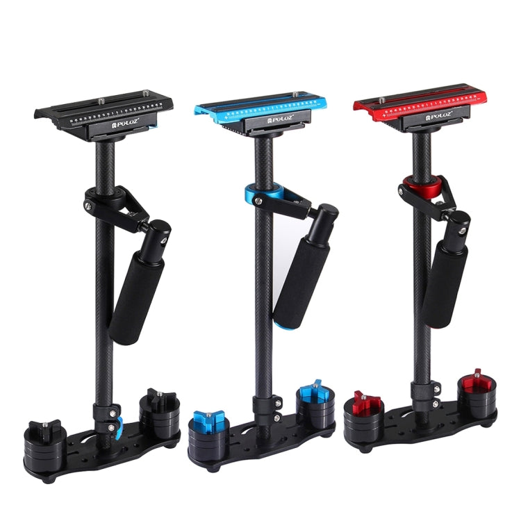 PULUZ 38.5-61cm Carbon Fibre Handheld Stabilizer for DSLR & DV Digital Video & Cameras, Load Range: 0.5-3kg(Blue) - free shipping - PMC Jewellery - Order now!