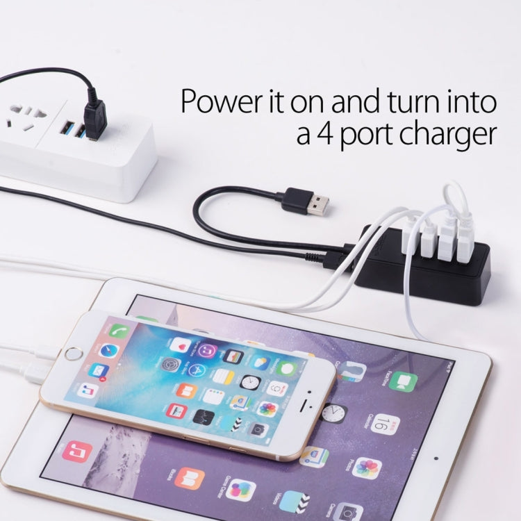 ORICO W5P-U3-100 4-Port USB 3.0 Desktop HUB with 100cm Micro USB Cable Power Supply(Black) - USB 3.0 HUB by ORICO | Online Shopping South Africa | PMC TechLife | Buy Now Pay Later Mobicred
