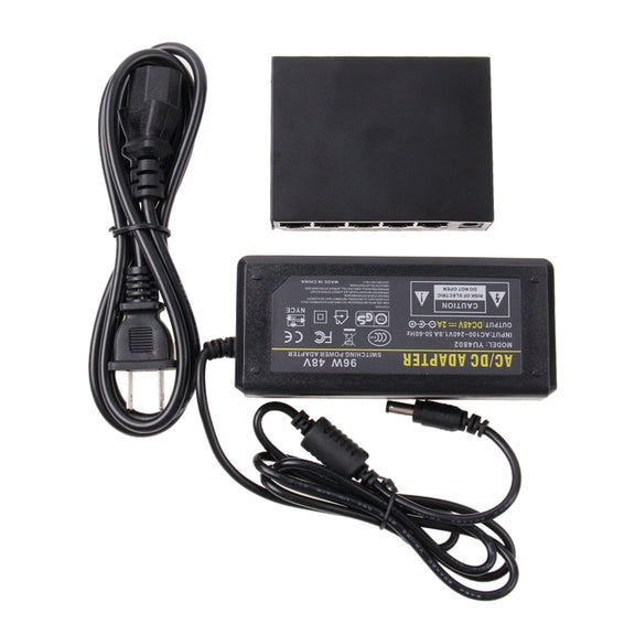 5 Ports 10/100Mbps POE Switch IEEE802.3af Power Over Ethernet Network Switch for IP Camera VoIP Phone AP Devices