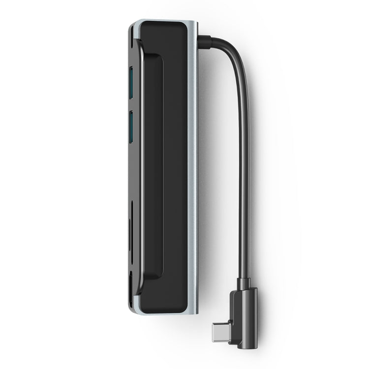 AD-065 6 in 1 USB-C / Type-C to 4K HDMI + SD / TF Card Slot + Type-C + 2 USB 3.0 Back Clip Style Multifunctional Docking Station HUB - free shipping - PMC Jewellery - Order now!