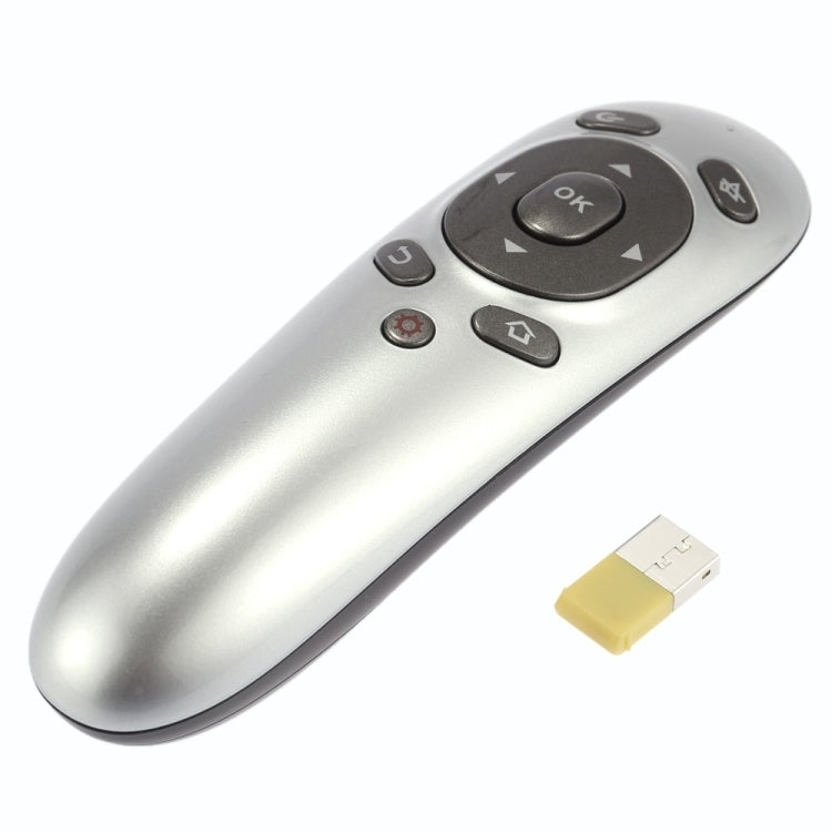 PR-07 2.4G Multifunctional 6-axis Gyro PC Wireless Presenter Remote Control PPT Presentation Air Mouse , Support Windows XP /  Vista / Win7 / Win8 / Android 4.0 and Above Version , Effective Distance: 15m(Grey) -  by PMC Jewellery | Online Shopping South Africa | PMC Jewellery | Buy Now Pay Later Mobicred