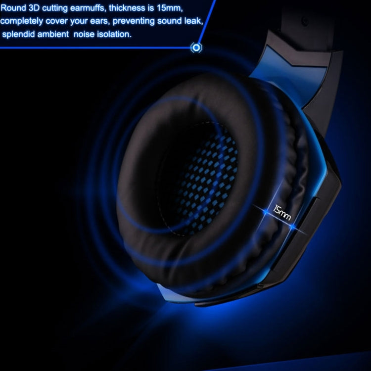 KOTION EACH G2000 Over-ear Game Gaming Headphone Headset Earphone Headband with Mic Stereo Bass LED Light for PC Gamer,Cable Length: About 2.2m(Orange + Black) - free shipping - PMC Jewellery - Order now!