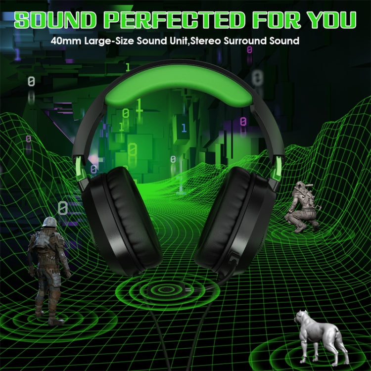 KOTION EACH G3100 Stereo Bass Gaming Headset with Omni-directional Mic,Cable Length: 1.7m(Black+Green) - free shipping - PMC Jewellery - Order now!