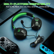 KOTION EACH G3100 Stereo Bass Gaming Headset with Omni-directional Mic,Cable Length: 1.7m(Black+Green)