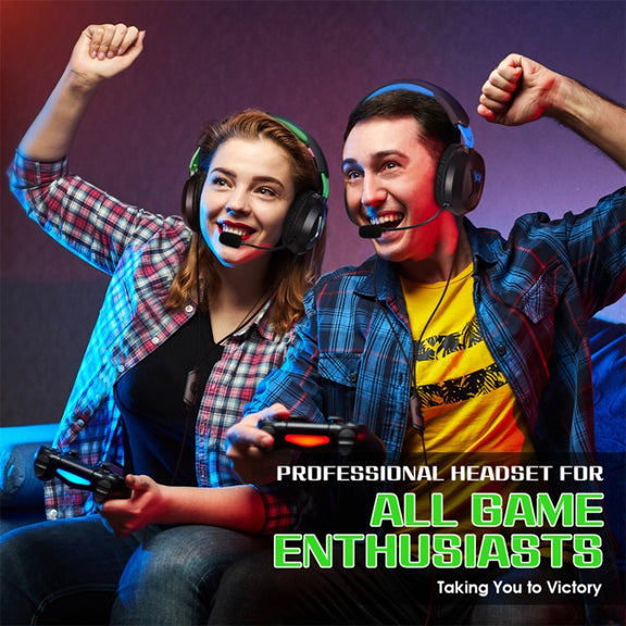 KOTION EACH G3100 Stereo Bass Gaming Headset with Omni-directional Mic,Cable Length: 1.7m(Black+Green)
