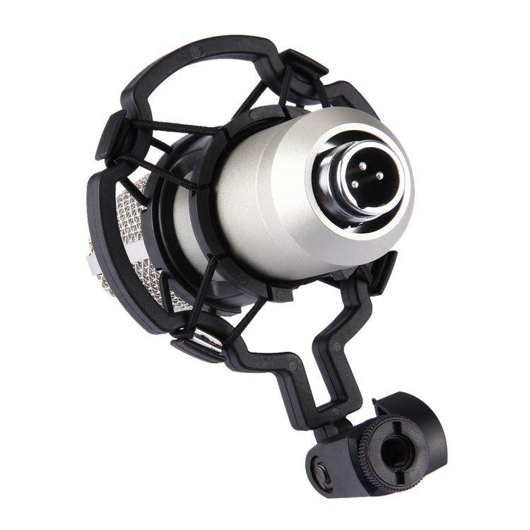 FIFINE F-700 Professional Condenser Sound Recording Microphone with Shock Mount for Studio Radio Broadcasting & Live Boardcast, 3.5mm Earphone Port, Cable Length: 2.5m(Silver) - Microphone by PMC TechLife | Online Shopping South Africa | PMC TechLife | Buy Now Pay Later Mobicred