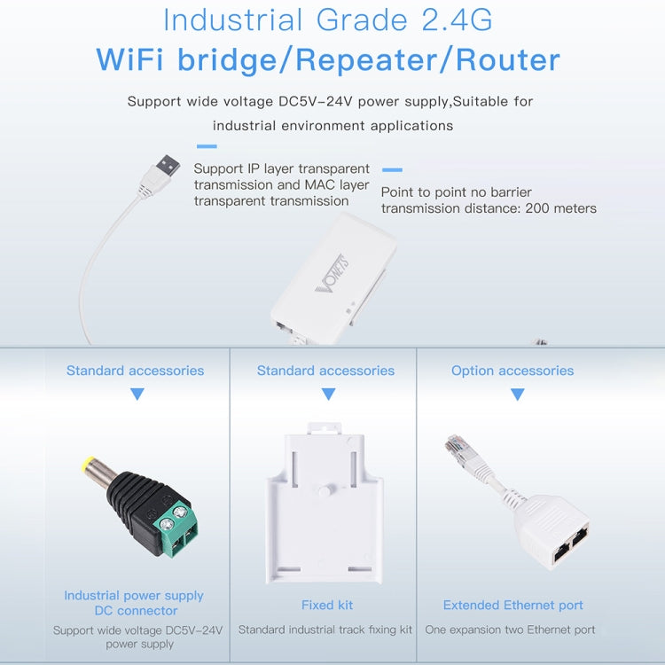 VONETS VAP11G-500S High Power CPE 20dbm Mini WiFi 300Mbps Bridge WiFi Repeater Signal Booster, Outdoor Wireless Point to Point, No Abstacle(White) - free shipping - PMC Jewellery - Order now!