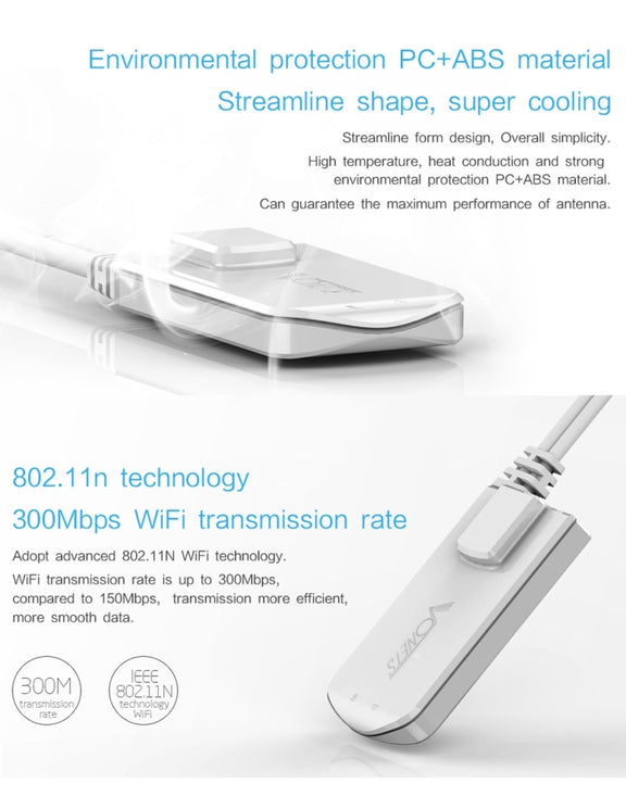VONETS VAP11N Mini WiFi 300Mbps Repeater WiFi Bridge, Best Partner of IP Device / IP Camera / IP Printer / XBOX / PS3 / IPTV / Skybox(White)