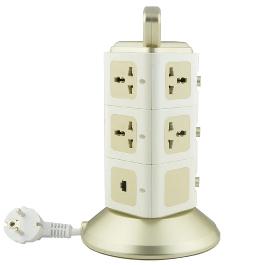 VONETS WiFi-SB-L3 3 Layers with 8 Outlets + 2 USB Ports + RJ45 Port 300Mbps WiFi Repeater Smart Power Sockets, EU Plug, Cable Length: 2m(Gold) - free shipping - PMC Jewellery - Order now!