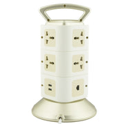 VONETS WiFi-SB-L3 3 Layers with 8 Outlets + 2 USB Ports + RJ45 Port 300Mbps WiFi Repeater Smart Power Sockets, EU Plug, Cable Length: 2m(Gold)