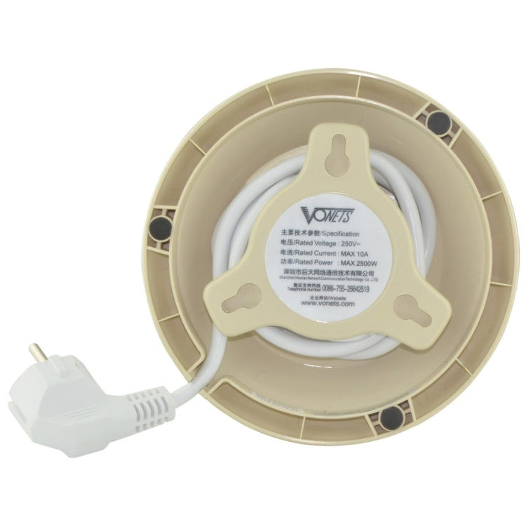 VONETS WiFi-SB-L3 3 Layers with 8 Outlets + 2 USB Ports + RJ45 Port 300Mbps WiFi Repeater Smart Power Sockets, EU Plug, Cable Length: 2m(Gold)