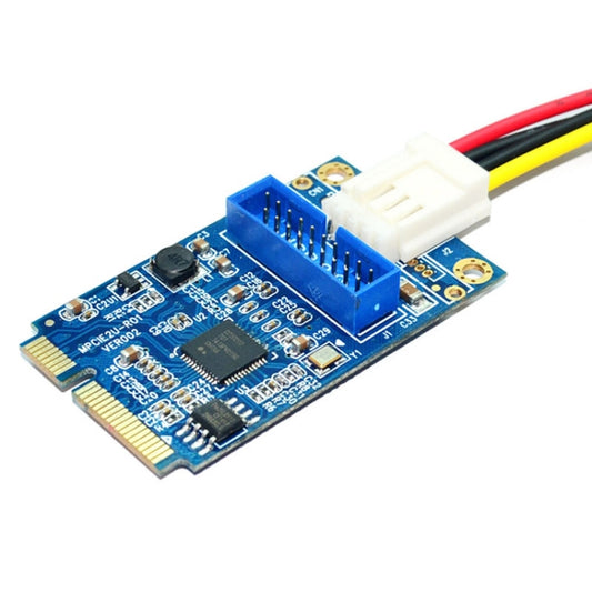 MINI PCI-E to USB 3.0 Front 19 Pin Desktop PC Expansion Card with 4 Pin Power Connection Port (Blue) -  by PMC Jewellery | Online Shopping South Africa | PMC Jewellery | Buy Now Pay Later Mobicred