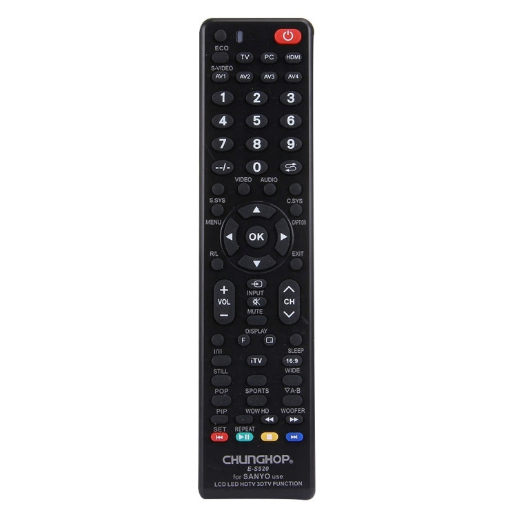 CHUNGHOP E-S920 Universal Remote Controller for SANYO LED TV / LCD TV / HDTV / 3DTV - free shipping - PMC Jewellery - Order now!