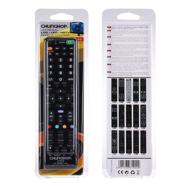 CHUNGHOP E-S916 Universal Remote Controller for SONY LED LCD HDTV 3DTV - TV by CHUNGHOP | Online Shopping South Africa | PMC Jewellery | Buy Now Pay Later Mobicred