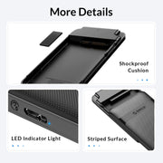 ORICO 2577U3-V1 Grid Texture Design 2.5 inch USB3.0 Micro-B Hard Drive Enclosure Box(Black)