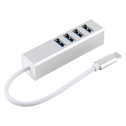 5Gbps Super Speed Self / Bus Power 4 Ports USB 3.0 to USB-C / Type-C HUB Converter (Silver) - USB HUB by PMC Jewellery | Online Shopping South Africa | PMC Jewellery | Buy Now Pay Later Mobicred