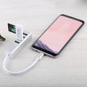 5Gbps Super Speed Self / Bus Power 4 Ports USB 3.0 to USB-C / Type-C HUB Converter (Silver)