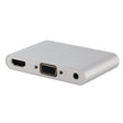 P27 Metal Cover Micro USB to HDMI + VGA HDTV Converter Digital AV Adapter, Power by EZCast, Support iOS / Android / Windows System(Silver) - Adapter by PMC TechLife | Online Shopping South Africa | PMC TechLife | Buy Now Pay Later Mobicred