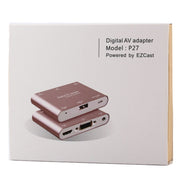 P27 Metal Cover Micro USB to HDMI + VGA HDTV Converter Digital AV Adapter, Power by EZCast, Support iOS / Android / Windows System(Silver)