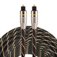 15m OD6.0mm Gold Plated Metal Head Woven Net Line Toslink Male to Male Digital Optical Audio Cable - free shipping - PMC TechLife - Order now!