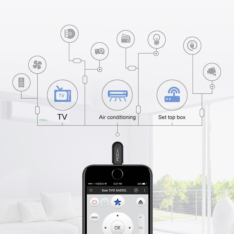 Easy to Control 3 Generation Mobile Phone Wireless Smart Remote Control for Apple universal mobile cloud remote control (Red)
