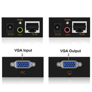 VGA & Audio Extender 1920x1440 HD 100m Cat5e / 6-568B Network Cable Sender Receiver Adapter, AU Plug