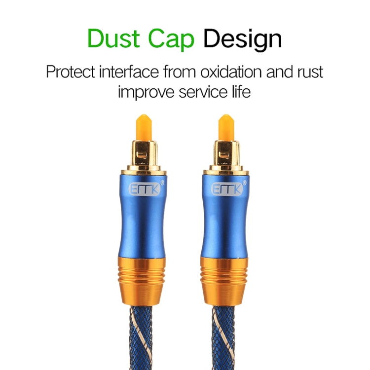 EMK LSYJ-A 1.5m OD6.0mm Gold Plated Metal Head Toslink Male to Male Digital Optical Audio Cable - Audio Optical Cables by EMK | Online Shopping South Africa | PMC Jewellery | Buy Now Pay Later Mobicred