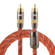 EMK TZ/A 1m OD8.0mm Gold Plated Metal Head RCA to RCA Plug Digital Coaxial Interconnect Cable Audio / Video RCA Cable - RCA Cable by EMK | Online Shopping South Africa | PMC TechLife | Buy Now Pay Later Mobicred