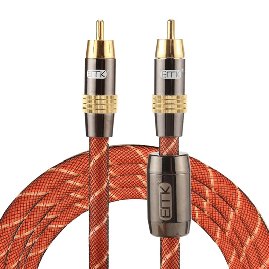 EMK TZ/A 2m OD8.0mm Gold Plated Metal Head RCA to RCA Plug Digital Coaxial Interconnect Cable Audio / Video RCA Cable - free shipping - PMC Jewellery - Order now!
