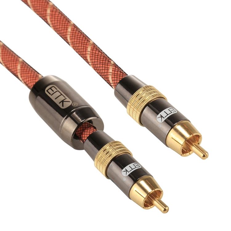 EMK TZ/A 3m OD8.0mm Gold Plated Metal Head RCA to RCA Plug Digital Coaxial Interconnect Cable Audio / Video RCA Cable - free shipping - PMC Jewellery - Order now!