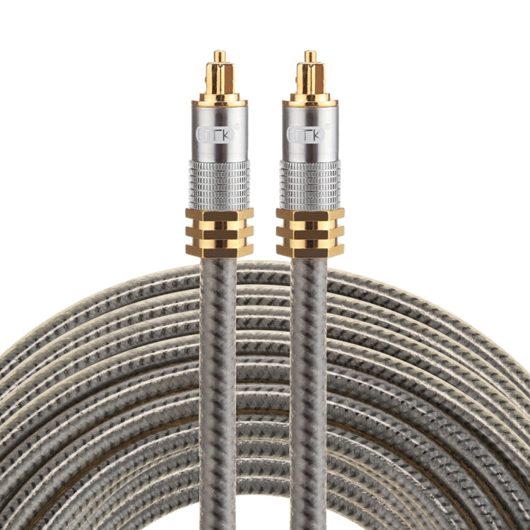 EMK YL-A 15m OD8.0mm Gold Plated Metal Head Toslink Male to Male Digital Optical Audio Cable - free shipping - PMC Jewellery - Order now!