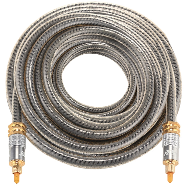 EMK YL-A 15m OD8.0mm Gold Plated Metal Head Toslink Male to Male Digital Optical Audio Cable - free shipping - PMC Jewellery - Order now!