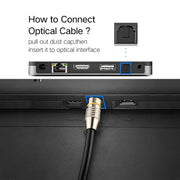 8m OD6.0mm Nickel Plated Metal Head Toslink Male to Male Digital Optical Audio Cable
