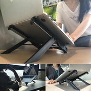 NEXSTAND Laptop Height Extender Holder Stand Folding Portable Computer Heat Dissipation Bracket, Size: 27x3.9x3.6cm(Black)