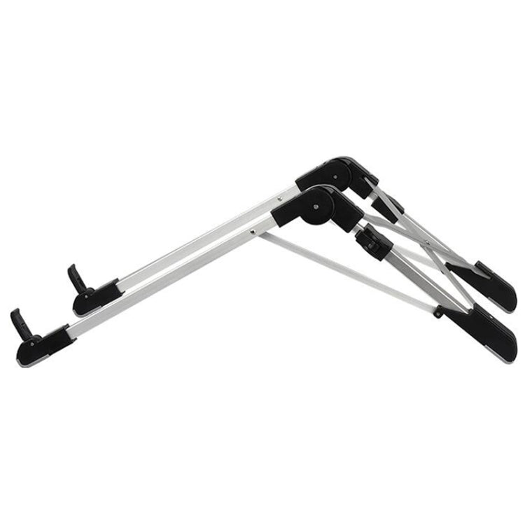 Aluminum Alloy Laptop Height Extender Holder Stand Folding Portable Computer Heat Dissipation Bracket, Size: 24.5x3.3x2.8cm(Black) - MacBook Holder by PMC Jewellery | Online Shopping South Africa | PMC Jewellery | Buy Now Pay Later Mobicred
