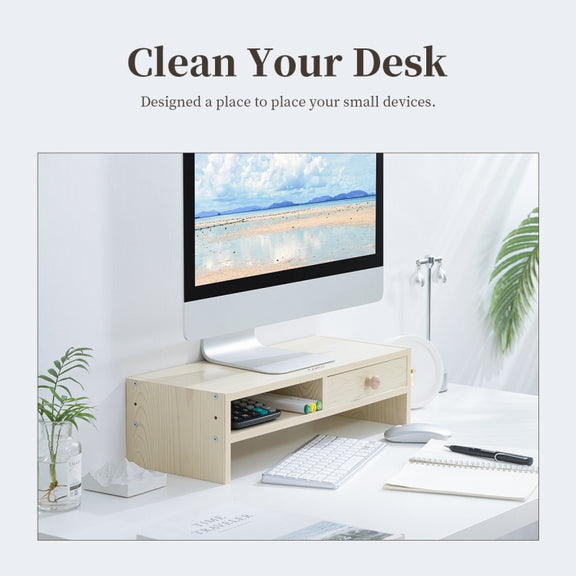 ORICO MSR-02-WD-BP Wood Grain Computer Monitor Holder, Size: 50 x 20 x 13.5cm